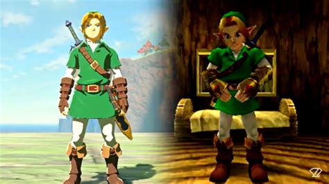 Oot Botw Link Tunic Armor Outfit Legend Of Zelda Characters Legend
