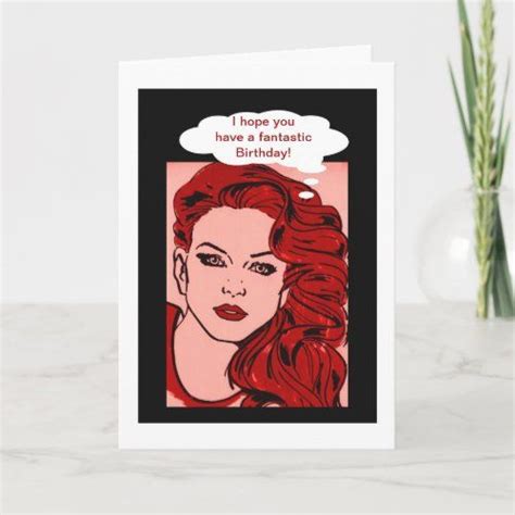 Happy Birthday With Comic Girl Birthday Wishes Card In