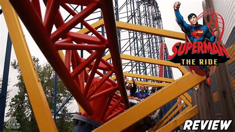 Superman The Ride Six Flags New England Intamin Amusement Rides Mega Coaster Ride Review