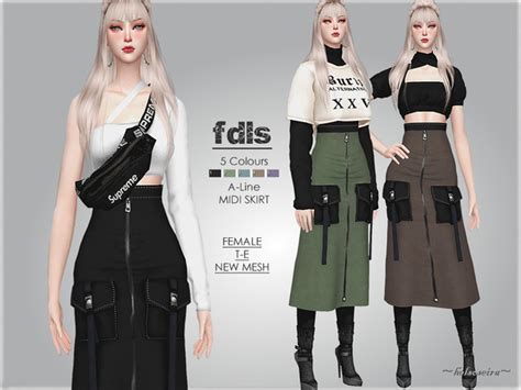 Fdls High Rise Skirt By Helsoseira At Tsr Sims 4 Updates