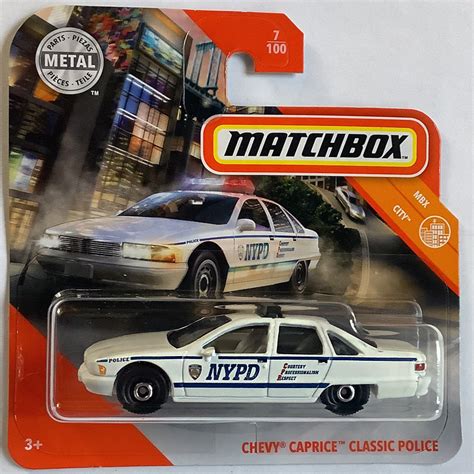 Matchbox Chevy Caprice Classic Nypd Police White Scale64