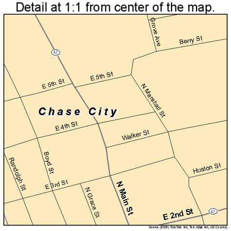 Chase City Virginia Street Map 5114984