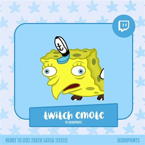 Mocking Spongebob Meme Twitch Emote Für Streaming Emote Für Etsy