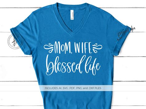 Mom Wife Blessed Life Graphic By Beckmccormick · Creative Fabrica