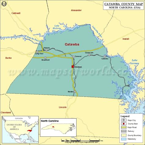 Catawba County Map North Carolina