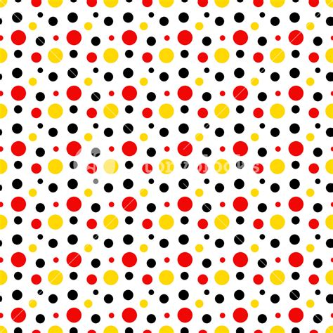 Mickey Mouse Pattern Of Red Black And Yellow Polka Dots On A White My Xxx Hot Girl