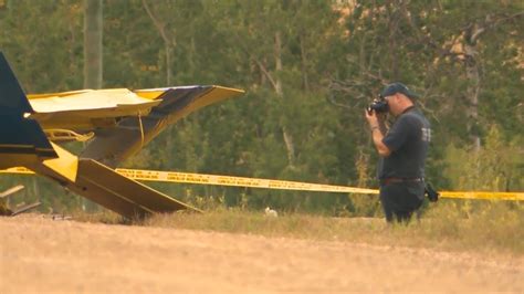 Crop Duster Plane Crashes On Road Near Donalda In Central Alberta