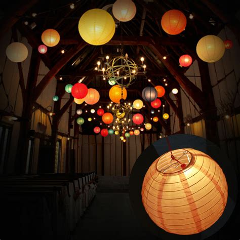 12 Paper Lanterns For Wedding Party Festival Decoration Mix And Match Colours Ebay