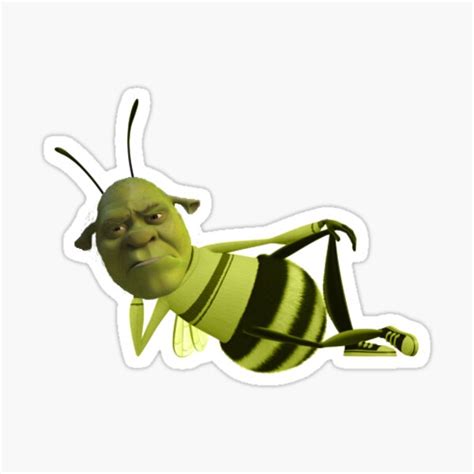 Shrek The Bee Sticker For Sale By Jensgill Redbubble