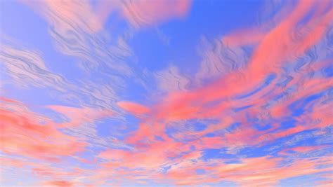 Sky Sunset Orange Clouds Blue Sky 4k Rotation 360 Seamless