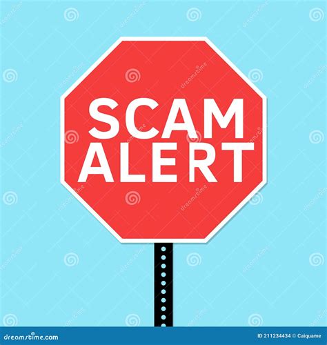 Scam Alert Warning Sign Stock Illustration Illustration Of Digitally