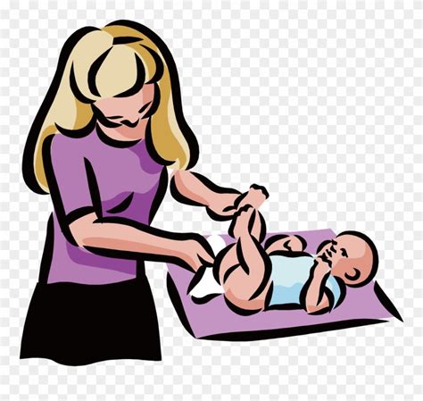 Baby Diaper Change Cartoon Clip Art Library