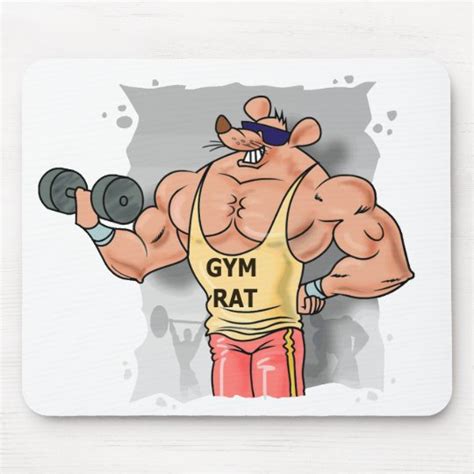 Gym Rat Pumping Iron Mousepad