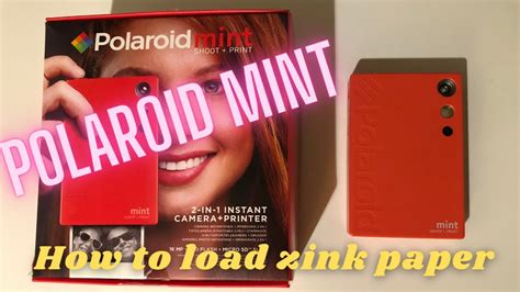 How To Load Zink Paper Polaroid Mint Camera Youtube