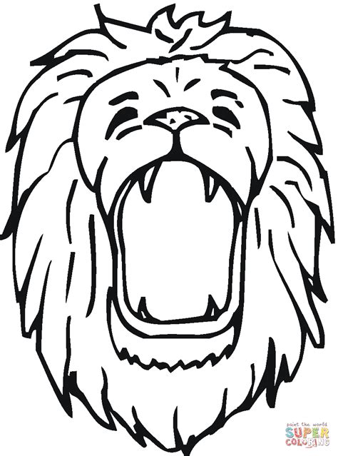 Realistic Lion Face Coloring Pages  Source Use The Download Button