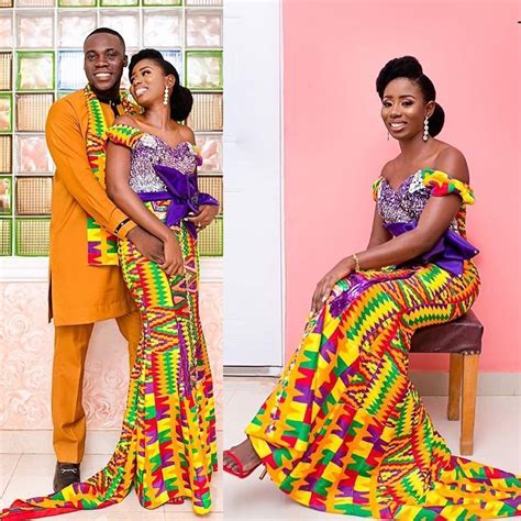 Elegant Glamorous African Wedding Dresses In Kente Afroculture Net