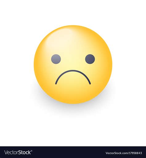 Worried Cartoon Emoji Frustrated Distressed Vector Image