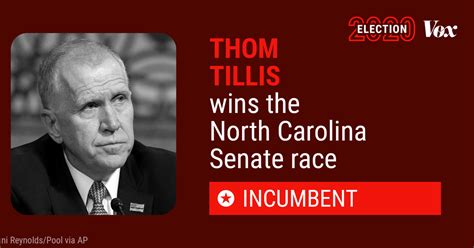 Thom Tillis Wins North Carolina Senate Race Defeating Cal Cunningham Vox