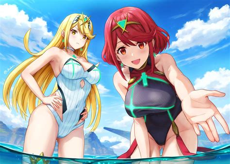 Swimsuit Mythra And Pyra Rtempleofmythra