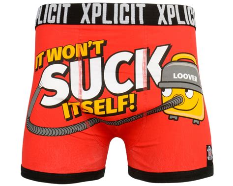 Xplicit Men S New Suck Itself Funny Rude Novelty Boxer Shorts Boxers