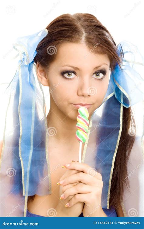 Lollipop Girl Sweet Candy Stock Image Image 14542161