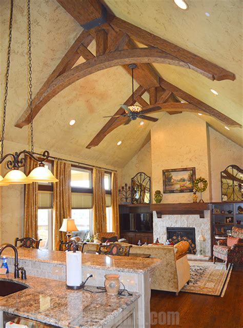 Faux wood beams can be used in several ways to enhance your vaulted ceilings. New Arched Beam Styles Added to FauxWoodBeams.com