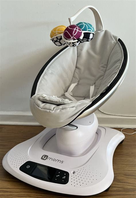 4moms Mamaroo 4 Multi Motion Baby Swing Model 1037 Gray With Strap Used