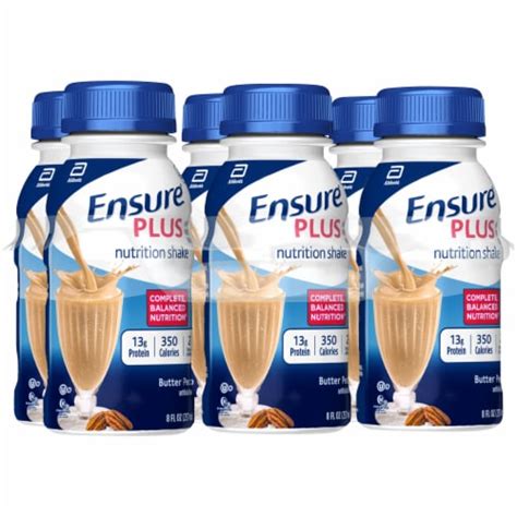 Ensure Plus Butter Pecan Ready To Drink Nutrition Shakes 6 Bottles