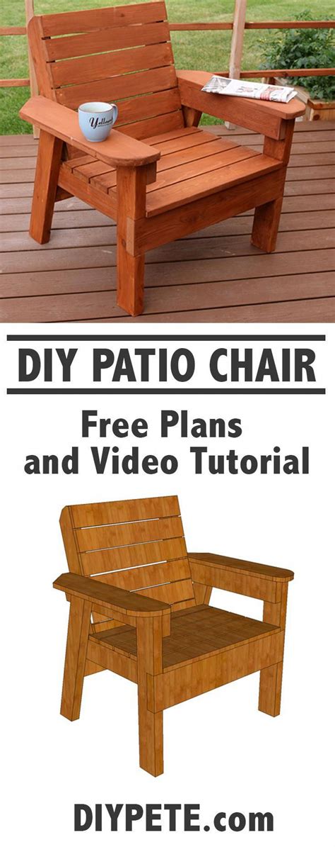 Learn how to build a patio chair! This is a fun and simple ...