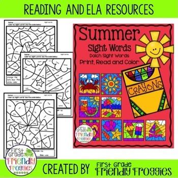 First grade sight word coloring pages winter color by code sight words first grade by word sight pages coloring first grade. Sight Word Coloring Sheets for Summer by First Grade ...