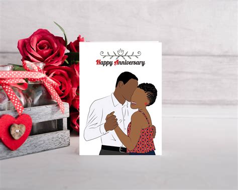 Blank Cards Paper African American Couple Card Black Love Card Black