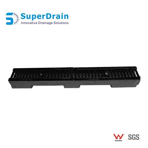 Cast Iron Precast Concrete Trench Drain Cover Drainage Channel Polymer Drain With Grating