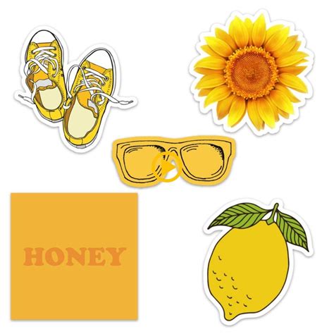 Pastel Yellow Aesthetic Stickers