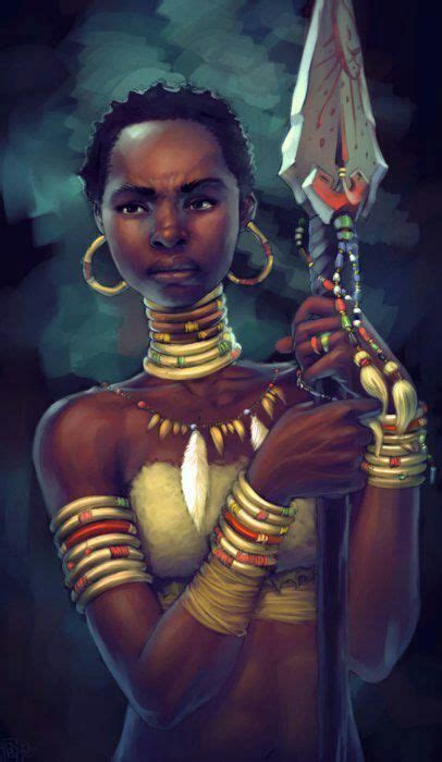 African Warrior Woman Art