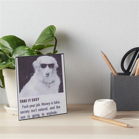 Gangster Dog Philosophy Meme Art Board Print For Sale By Reesls