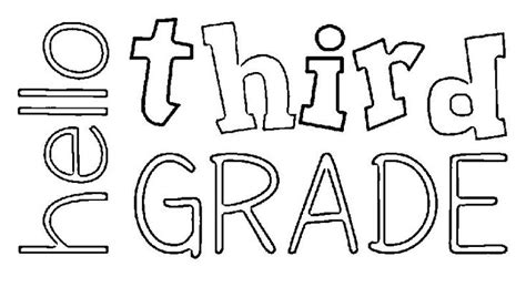 Hello 3rd Grade 3rd Grade Coloring Page Third Grade Writing Prompts