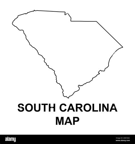 South Carolina Map Shape United States Of America Flat Concept Icon Symbol Vector Illustration