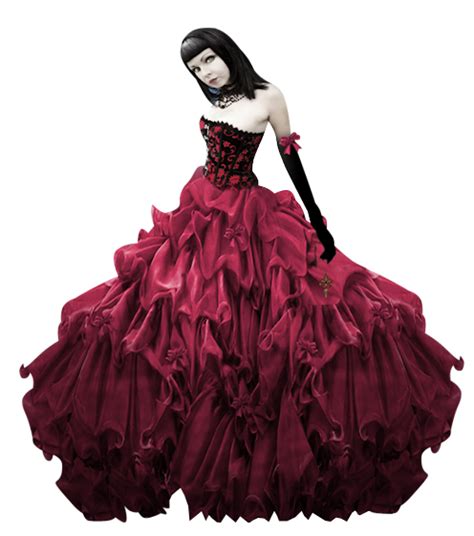 Goth Red Dress Png Official Psds