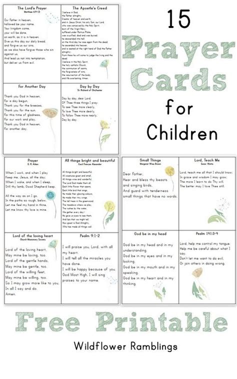 Download and print these children praying coloring pages for free. Prayer Cards for Children {free printable!} - Wildflower ...