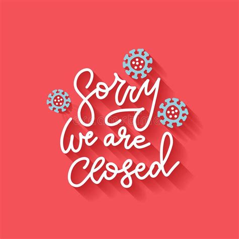 Lettring Banner For Sign On Door Store With Sorry We Are Closed