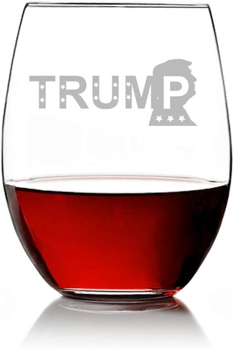 Trump Stemless Wine Glass Set Of 4 Wine Glasses