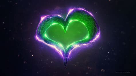 Green Purple Love Heart Wallpapers Hd Wallpapers Id 18489