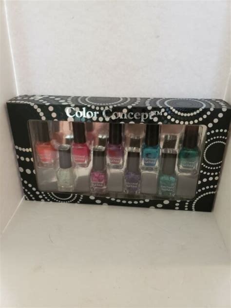 Color Concepts 9 Piece T Set Mini Nail Polish New In Package Ebay