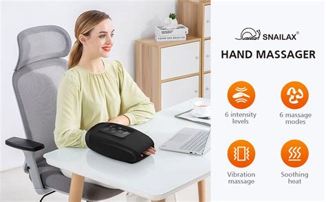 Snailax Cordless Hand Massager Machineelectric Hand Massager With Heatvibration Compression6