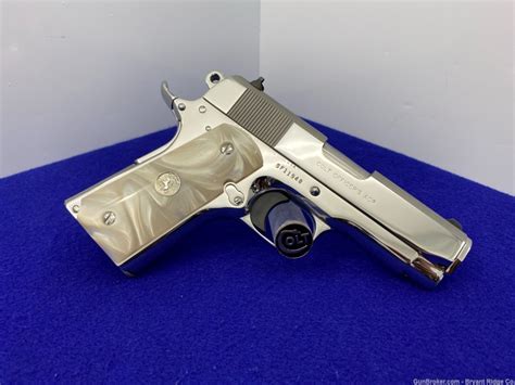 Sold 1986 Colt Officers Model 45 Acp Breathtaking Bright Stainless