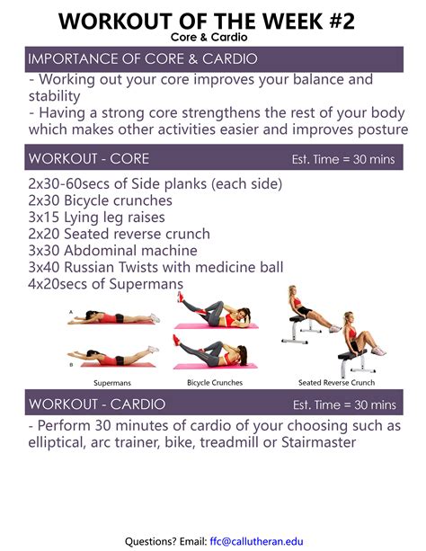 Workout Of The Week Forrest Fitness Center Cal Lutheran