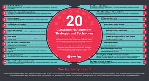 20 Classroom Management Strategies And Techniques Infographic Teaching