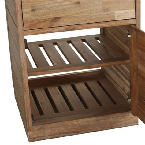 Necesito saber como se llama este tipo de muebles que van debajo de la mesada en la cocina. Mueble bajo de cocina de exterior con 1 cajón de acacia ...