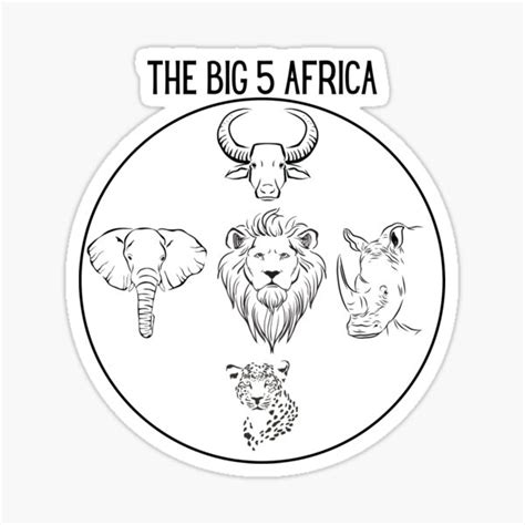 Kruger National Park South Africa Big 5 Sticker For Sale By