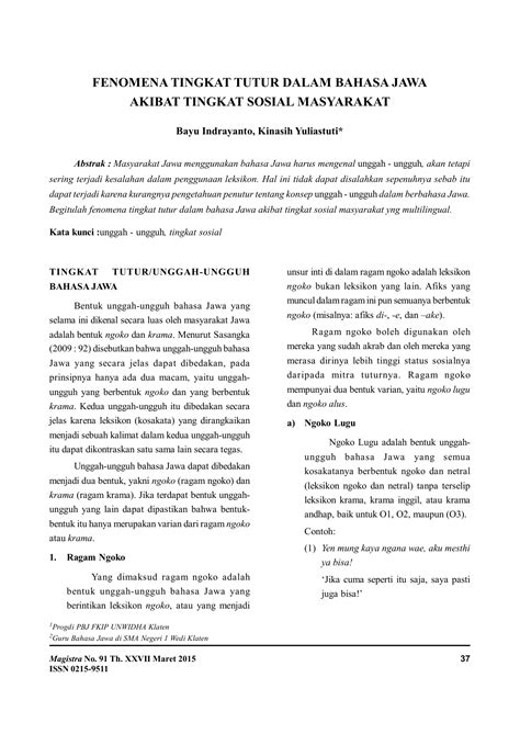 Translate Basa Jawa Ngoko Lugu – newstempo